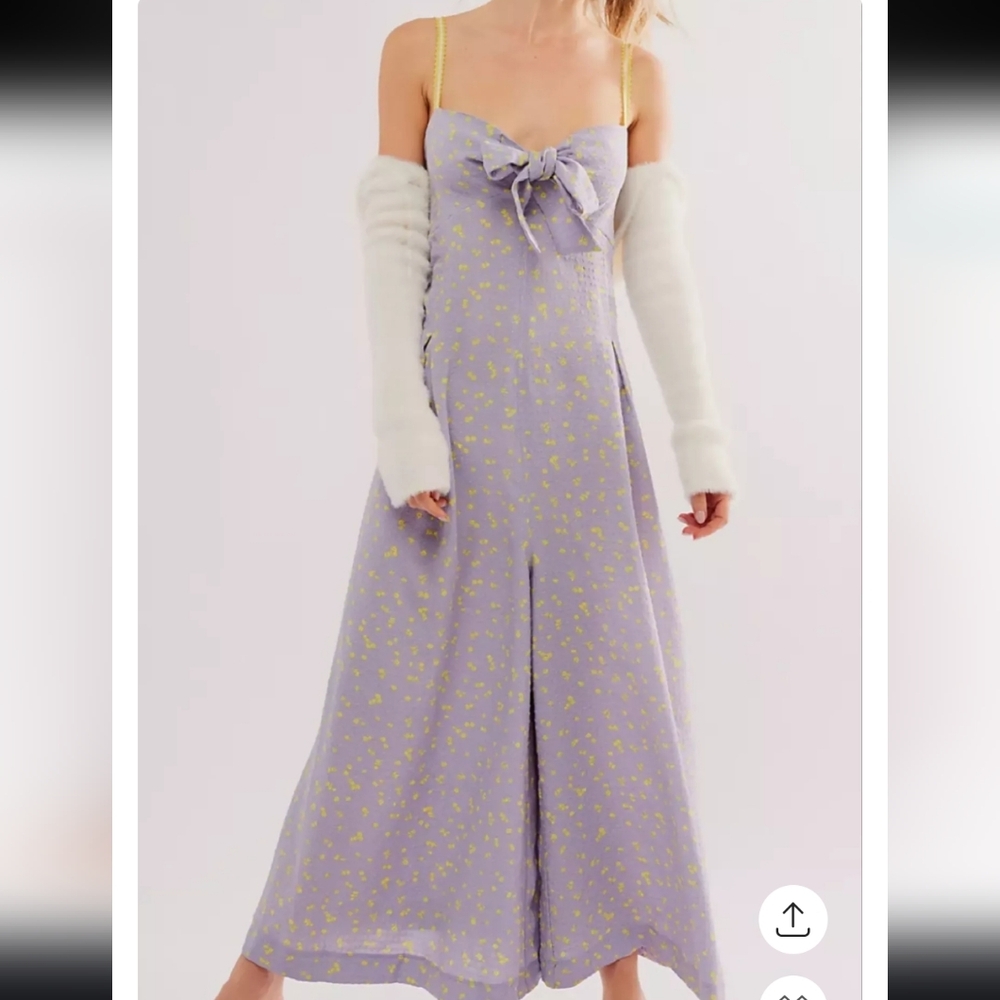 FREE PEOPLE Intimately Coming Home Romper in Sky Combo